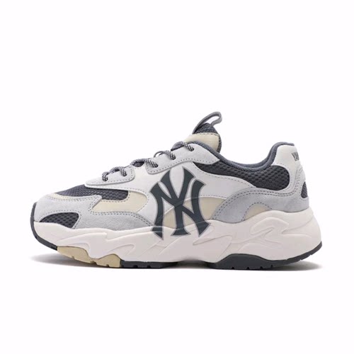 MLB Big Ball Chunky 减震增高 低帮 老爹鞋 男女同款 灰色