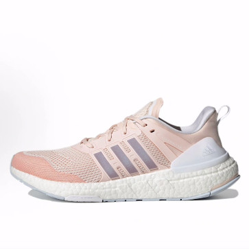 adidas Equipment+ Boost透气 低帮 训练跑步鞋 女款 粉白