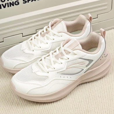 Anta安踏 飞梦 舒适百搭减震耐磨轻便 低帮跑步鞋 女款 白灰银