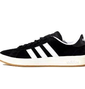 adidas Grand Court Base 00s  低帮 板鞋 男女同款 黑白色