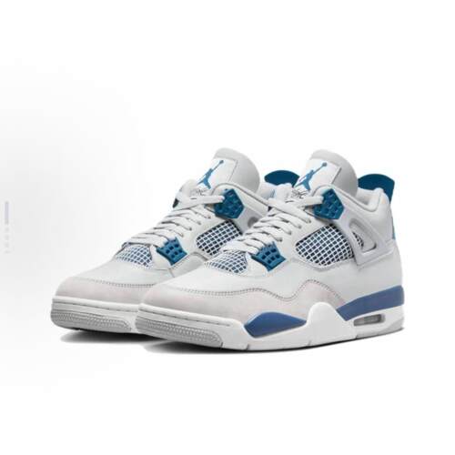 Jordan Air Jordan 4 中帮 复古篮球鞋 男女同款 白蓝 FV5029-141