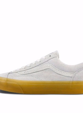 Vans Style 36系列 翻毛皮 低帮 板鞋 男女同款 灰色