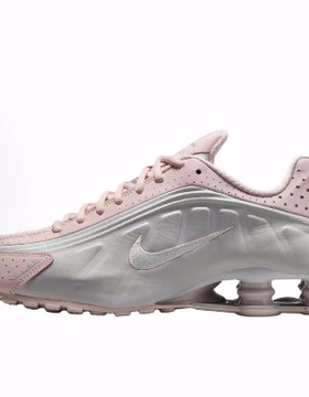 Nike Shox R4 “Barely Rose低帮 休闲城市通勤跑步鞋 女款 粉色