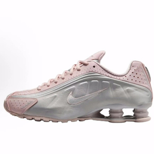 Nike Shox R4 “Barely Rose低帮 休闲城市通勤跑步鞋 女款 粉色