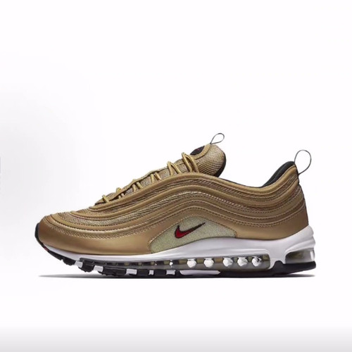 Nike Air Max 97 Gold Bullet  低帮 休闲跑步鞋 女款