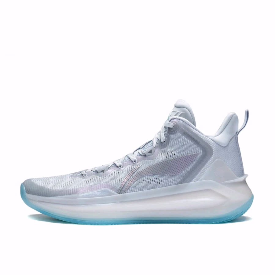 LiNing李宁 利刃3 冰川 耐磨透气 中帮 篮球鞋 男款 淡霜蓝