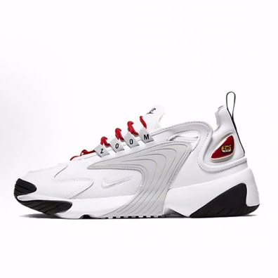 Nike Zoom 2K 网布皮革 复古时尚 防滑轻低帮 老爹鞋 女款 白红