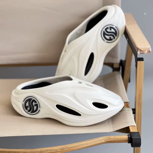 男女同款 361° 洞洞鞋 休闲百搭耐磨 白黑 游鲸2