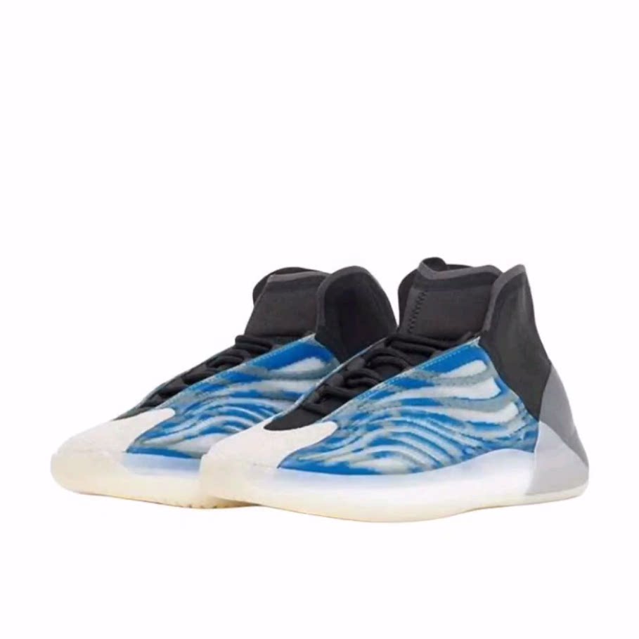 adidas originals Yeezy 高帮 实战篮球鞋 男女同款 蓝色