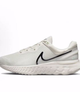 Nike React Miler 3 舒适减震耐磨透气 低帮休闲跑步鞋 男款 米黑