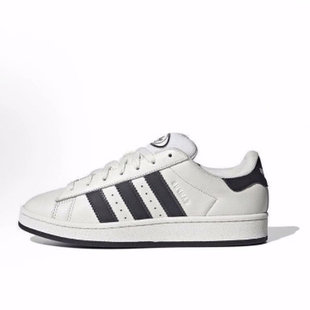 adidas originals  CAMPUS 00s 低帮 板鞋 男女同款 白黑色