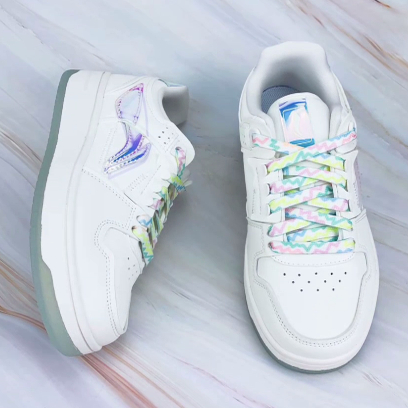 LiNing李宁 天迹 减震耐磨透气 低帮 板鞋 女款 白蓝