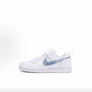 Low 魔术贴 低帮 Nike 白蓝 Borough 板鞋 中小童 Court