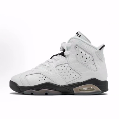 Jordan Air Jordan 6 “Alligator”日常百搭高帮儿童篮球鞋 白色