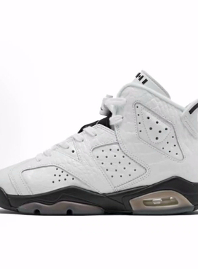 Jordan Air Jordan 6 “Alligator”日常百搭高帮儿童篮球鞋 白色