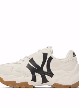 MLB Big Ball Chunky 舒适百搭 低帮 老爹鞋 男女同款 白黑色