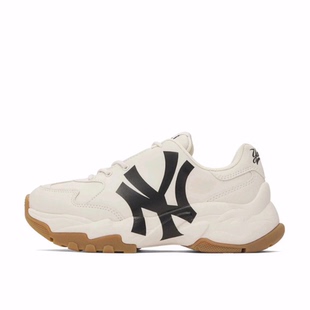 MLB Big Ball Chunky 舒适百搭 低帮 老爹鞋 男女同款 白黑色