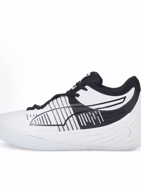 PUMA彪马 Fusion Nitro  耐磨轻便 中帮 篮球鞋 男女同款 白黑色