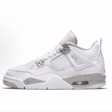 Jordan Air Jordan 4 Retro  减震耐磨 中帮 儿童篮球鞋 白