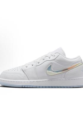 Jordan Air Jordan 1 皮革 舒适运动 儿童篮球鞋 FQ9112-100