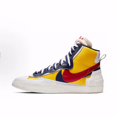 Sacai x Nike Blazer Gold 联名款 中帮板鞋 男女同款 红黄灰白