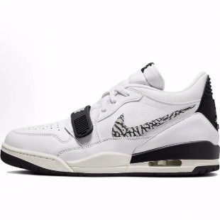 Jordan Legacy 312 熊猫配色百搭舒适 低帮复古篮球鞋 男款白黑色
