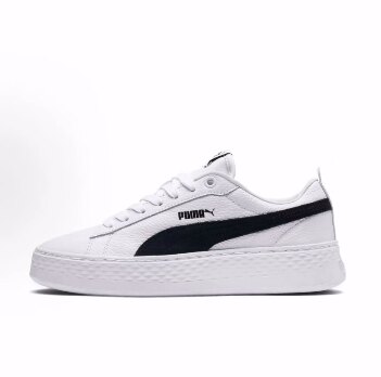 PUMA彪马 Smash Platform L 低帮 板鞋 女款 白黑