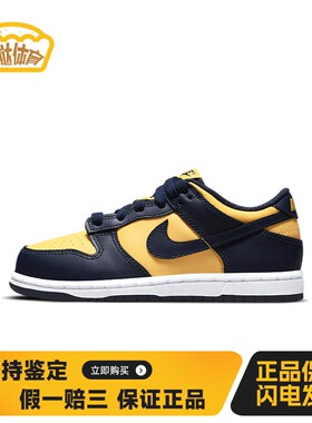 【蛋挞体育】 Nike 儿童板鞋 皮革 蓝色 四季通用