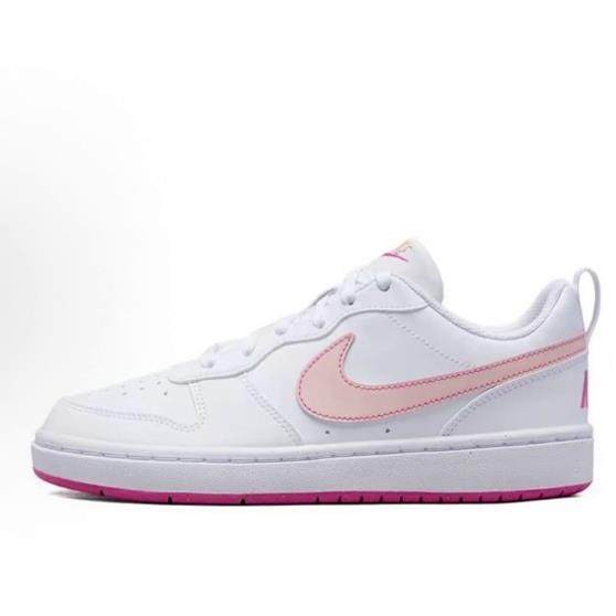 Nike Court Borough 舒适休闲 低帮 儿童板鞋 白粉 青少年