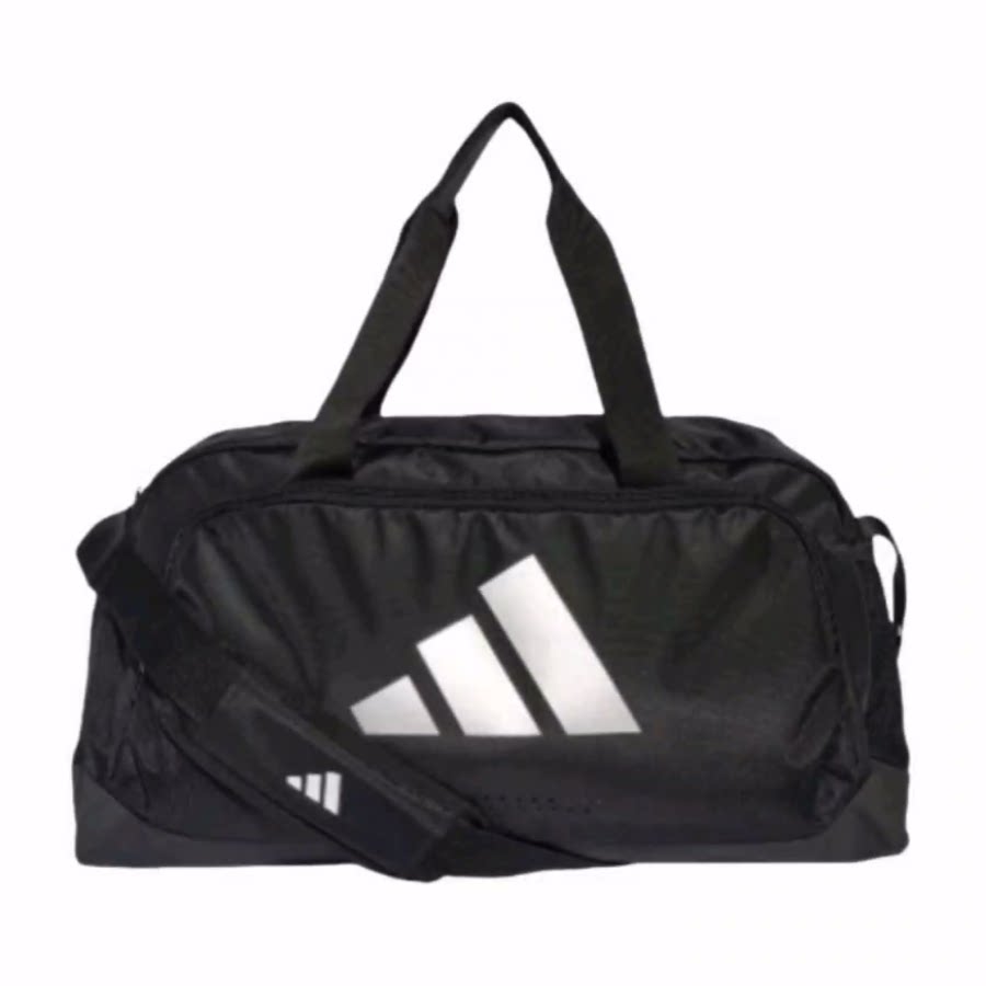 adidas 品牌Logo标志设计 涤纶 旅行包 31L 男女同款 黑色