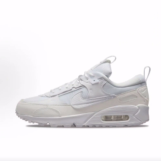 Nike Air Max 90 Scrap 复古耐磨 低帮 休闲跑步鞋 女款 白色