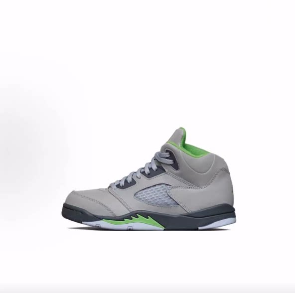 Jordan Air Jordan 5 Retro Green Bean 中帮 儿童篮球鞋 中小童