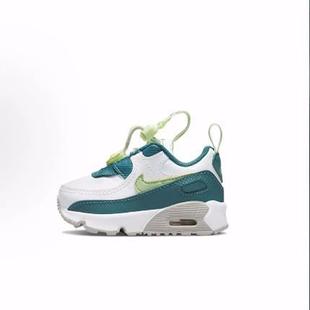 Nike Air Max 90 Toggle 耐磨减震 低帮 运动休闲鞋 白蓝 婴幼童
