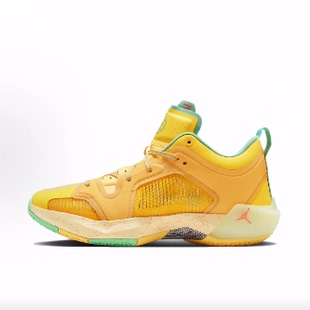 Jordan Air Jordan 37 low PF 耐磨 低帮 篮球鞋 男女同款 黄绿