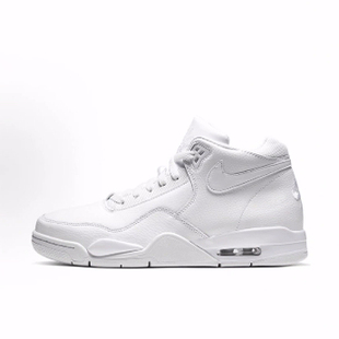 Nike Flight Legacy 潮流 中帮 复古篮球鞋 男女同款 白色