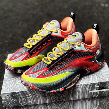 Anta安踏 瞬息1 ESG 氮科技实战减震耐磨 低帮篮球鞋 男款 黑红绿