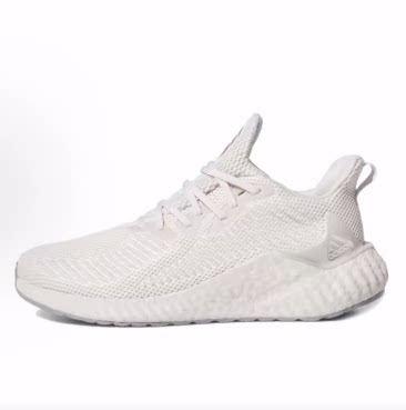 adidas Alphaboost 透气 低帮 休闲训练跑步鞋 男女同款 浅粉
