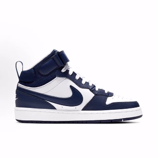 Nike Court Borough Mid 2  舒适休闲 中帮 儿童板鞋 蓝白