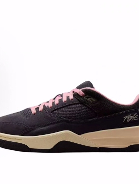 Jordan FLIGHT COURT 时尚舒适 低帮 复古篮球鞋 男款 黑粉