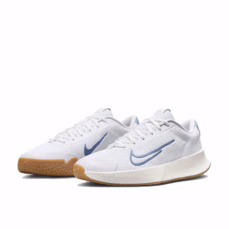 Nike Vapor Lite 2 网布 圆头 系带 低帮 网球鞋 女款 白蓝色