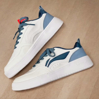 LiNing李宁 元宝V2  轻松舒适耐磨透气低帮 板鞋 男款 白蓝