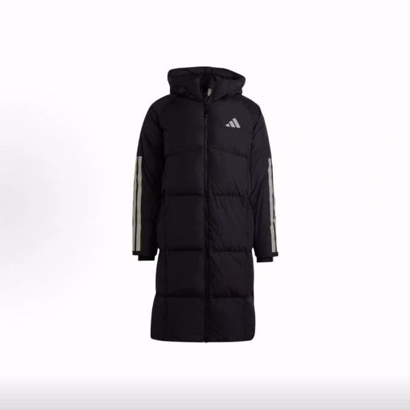 adidas 运动生活 连帽保暖长袖长款羽绒服 男款