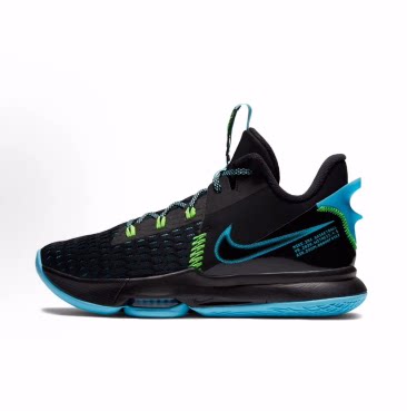 Nike Witness 5 LebronEP 篮球鞋 男女同款 黑蓝 国内版