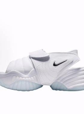 Nike Air Adjust Force 皮革 可拆卸扣带 运动凉鞋 女款 白色