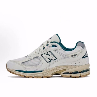 New Balance NB 2002R 复古运动 低帮跑步鞋 男女同款 白绿色