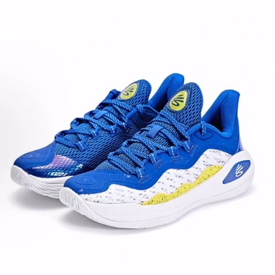 Under Armour Curry 11 舒适运动 防滑减震 低帮 儿童篮球鞋 蓝色