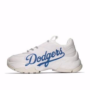 MLB Big Ball Chunky LA 皮革 低帮 老爹鞋 男女同款 白色