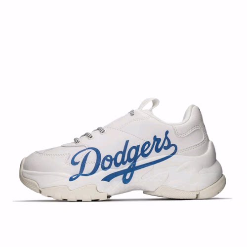 MLB Big Ball Chunky LA 皮革 低帮 老爹鞋 男女同款 白色