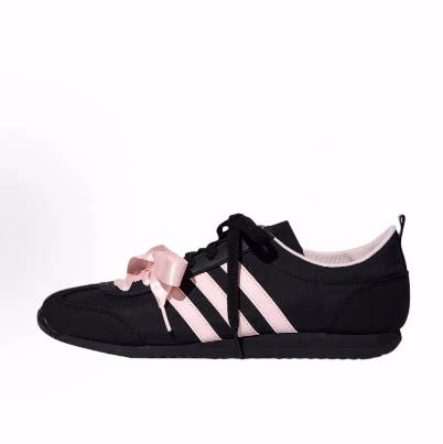 adidas VS JOG2.0舒适百搭德训鞋低帮生活休闲鞋男女同款黑色