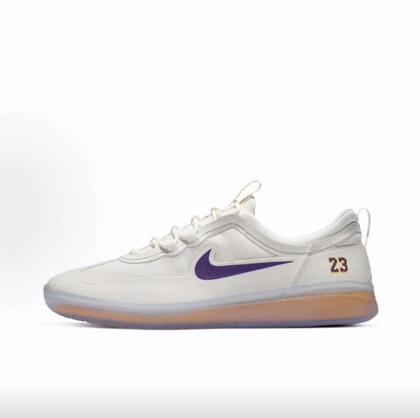 NBA x Nike SB Free Nyjah "Lakers" 詹姆斯 低帮 板鞋 男
